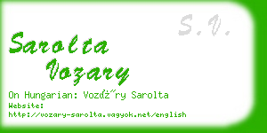 sarolta vozary business card